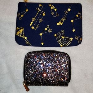 A wallet and pouch